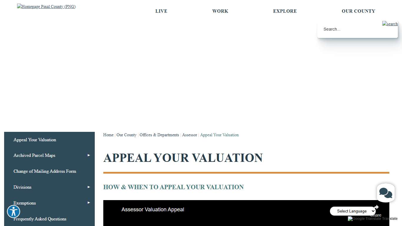Appeal Your Valuation Pinal County, AZ