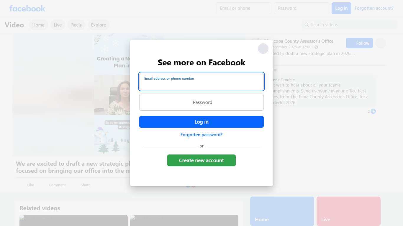 We are excited to draft a new strategic plan in 2026. Our previous plan focused on bringing our office into the modern world, and the next step is achieving excellence. Maricopa County Assessor's Office Facebook