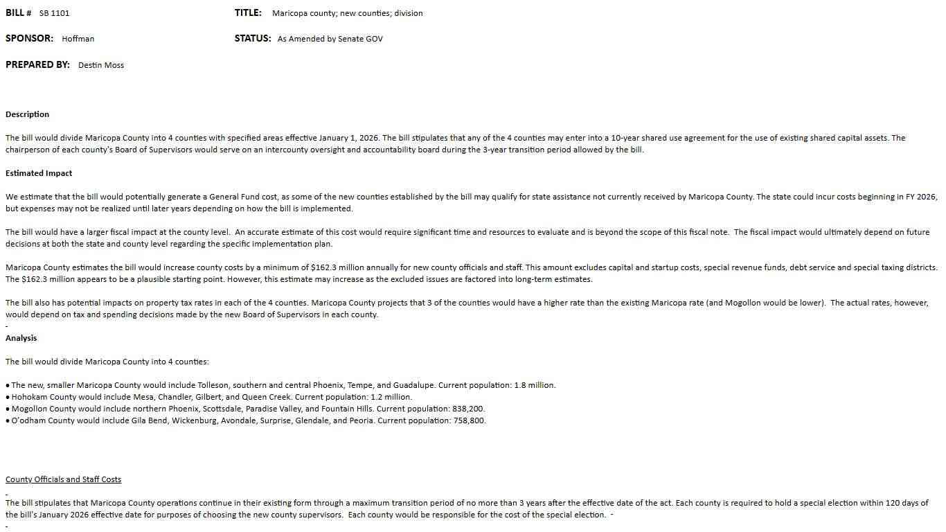 SB1101 - 571R - Fiscal Note