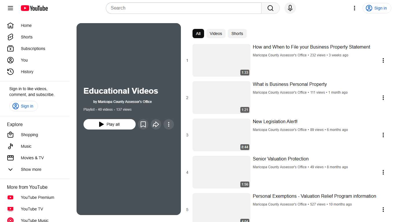 Educational Videos - YouTube